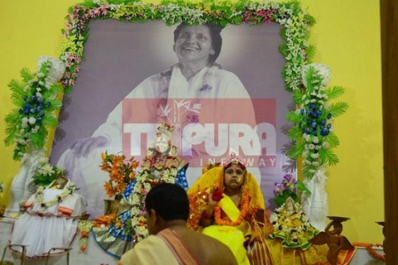Kumari puja observed on saint Anandamayi's 123rd birth anniversary 